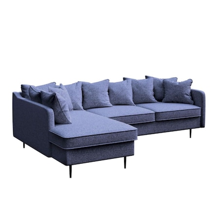 Esme Sofa narożna - granatowa