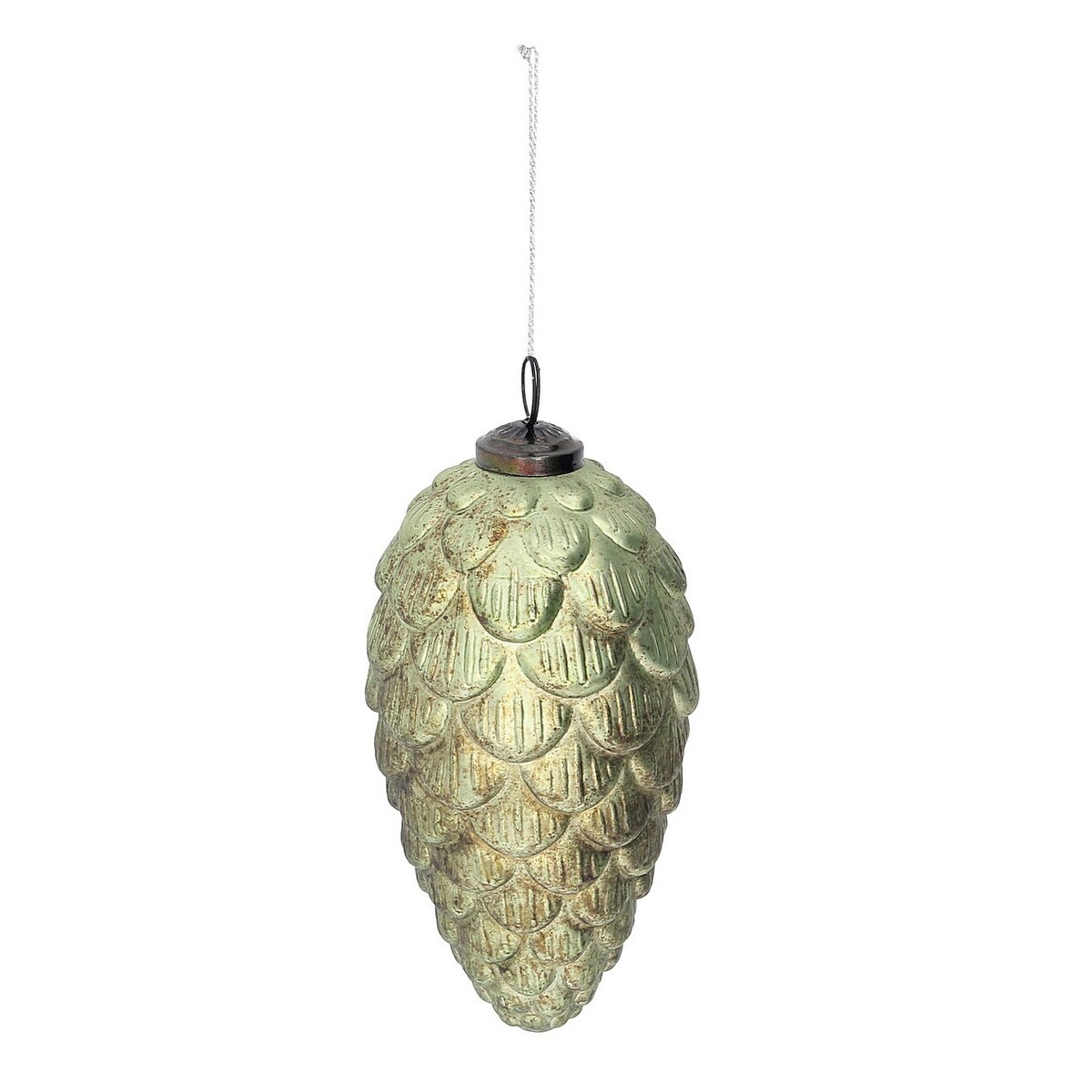 Bombka szklana Pine Green 8x8x15 cm boże narodzenie, święta, świąteczne, zielony, 8x8x15 cm