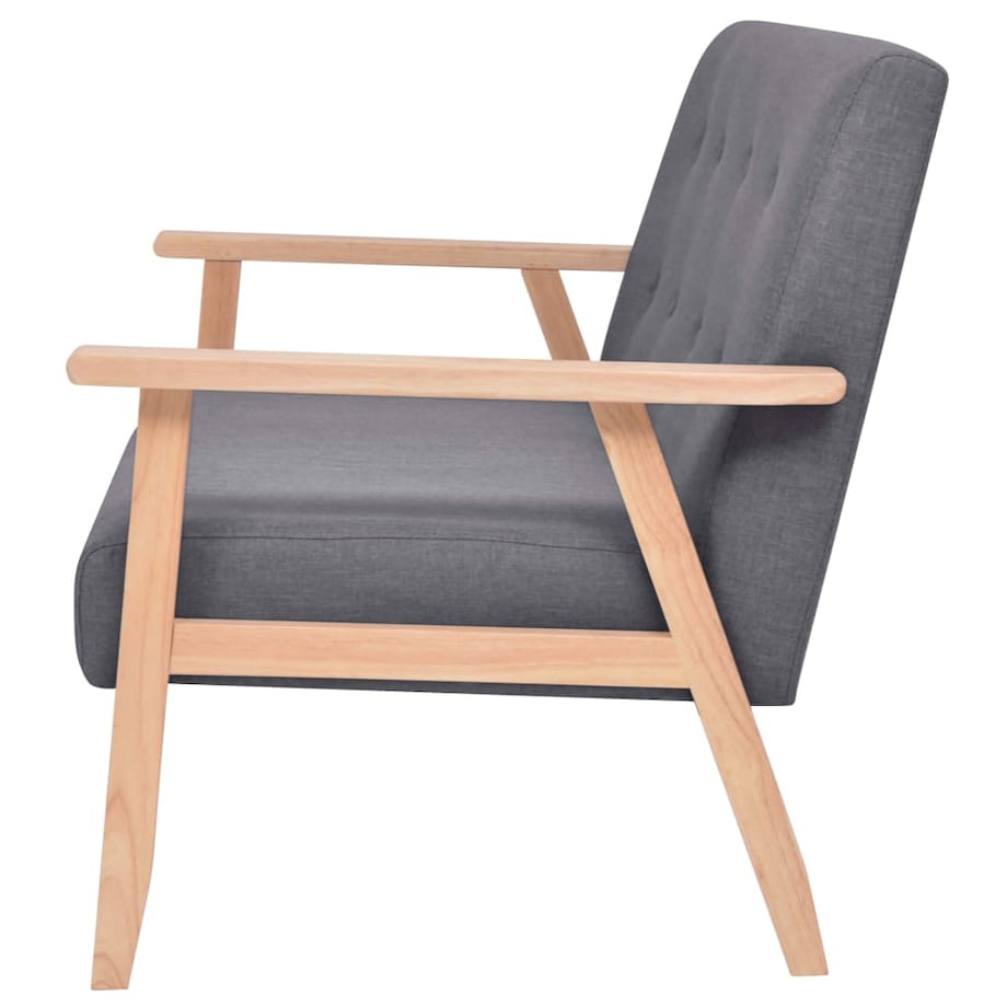 vidaXL 2-osobowa sofa materiałowa, ciemnoszara