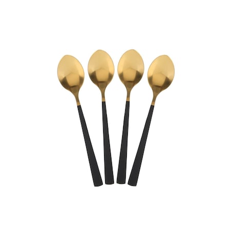 ZESTAW SZTUĆCÓW Cerise 16szt. ZŁOTO-CZARNE stalowe