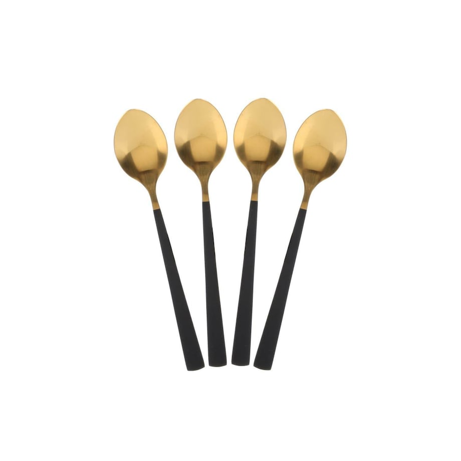 ZESTAW SZTUĆCÓW Cerise 16szt. ZŁOTO-CZARNE stalowe