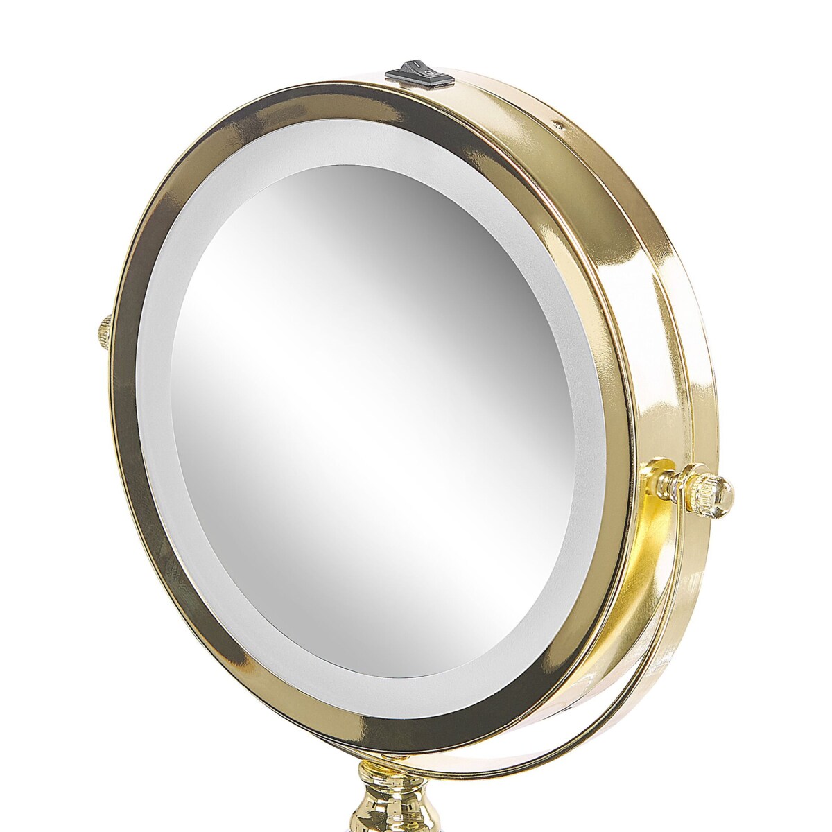 Lusterko kosmetyczne LED ø 18 cm złote BAIXAS