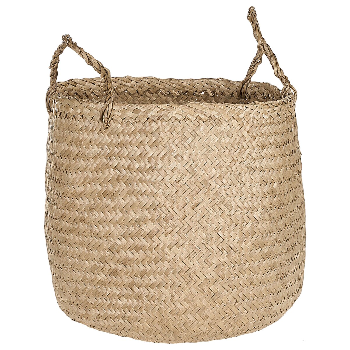 Zestaw 2 koszy z trawy morskiej jasny HALONG