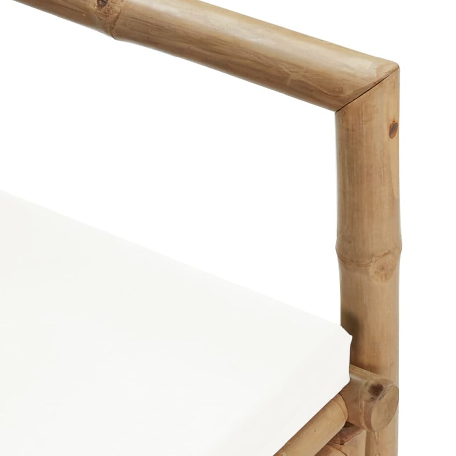 vidaXL 2-osobowa sofa ogrodowa z poduszkami, bambus