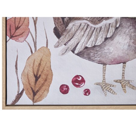 Obraz na płótnie w ramie ptak 63 x 63 cm wielokolorowy CASTRO