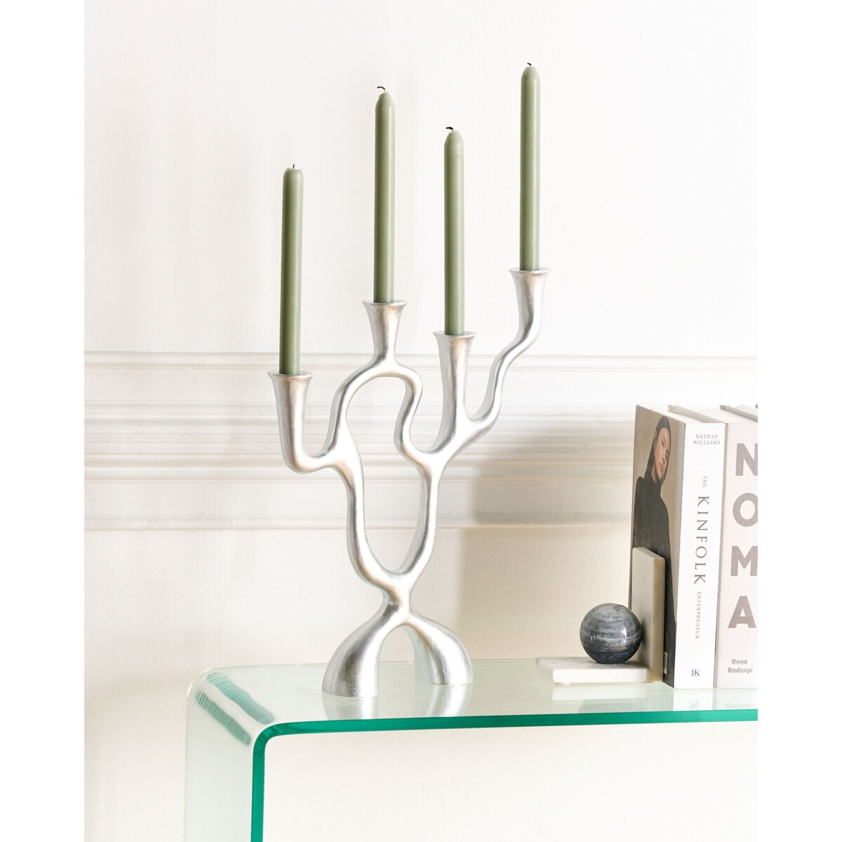 Świecznik FAMOES Metal 41 cm Złoty