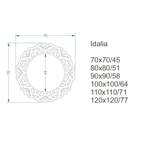 Dekoracyjne lustro w ażurowej ramie mdf - IDALIA