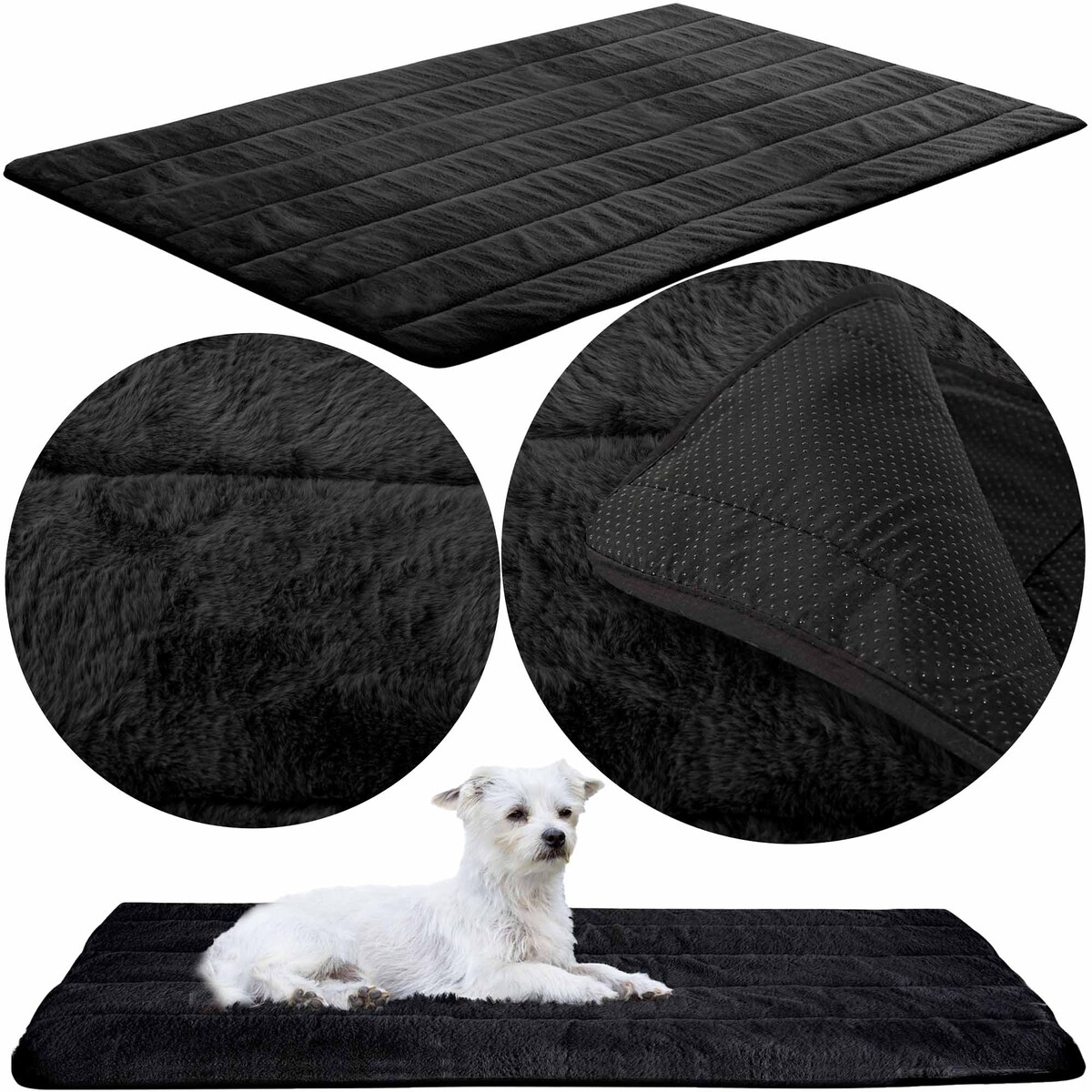 Dywan Rabbit Futrzany Pluszowy Antypoślizgowy Do Salonu Pokoju 80X120 Cm