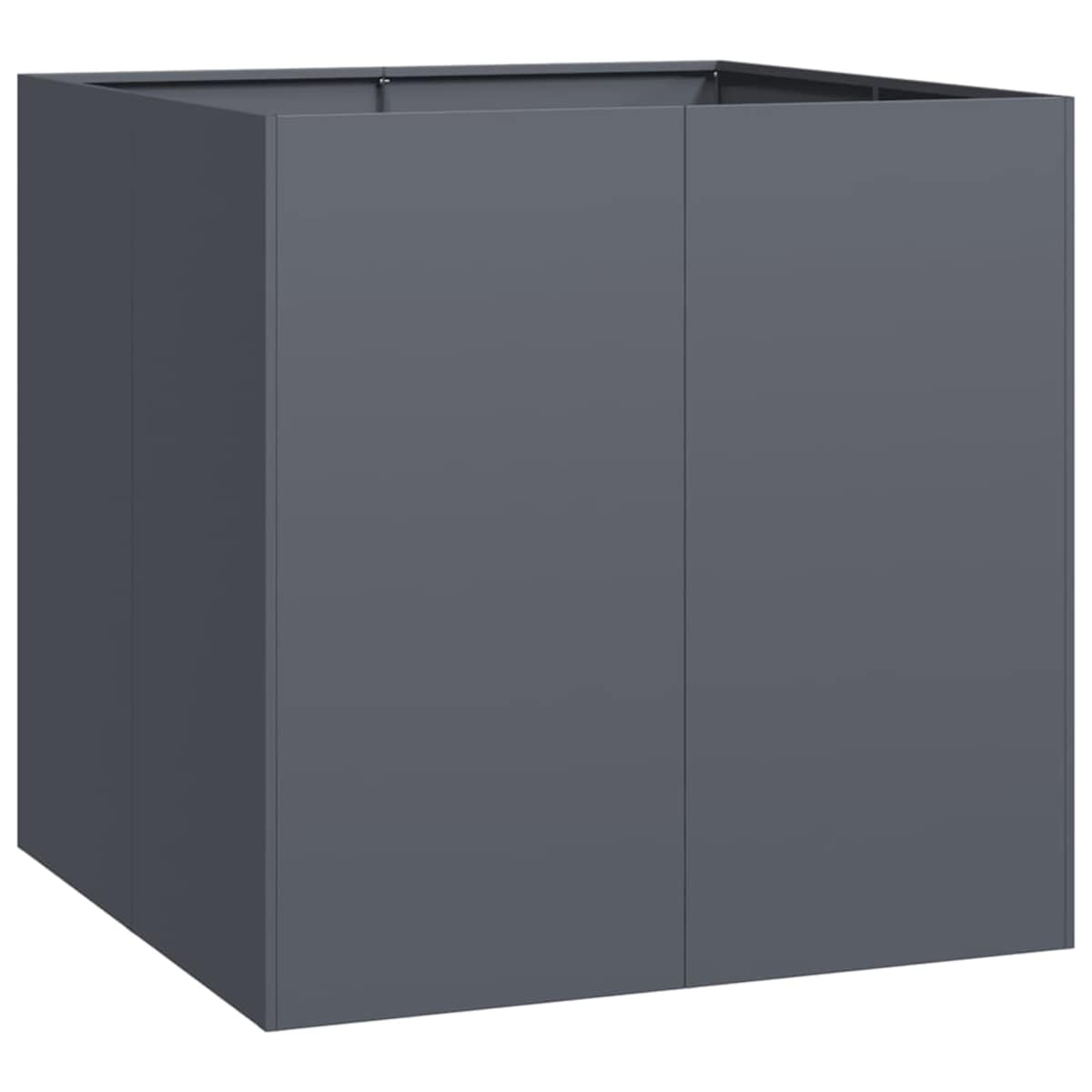 vidaXL Doniczka Antracyt 80x80x80 cm Stal