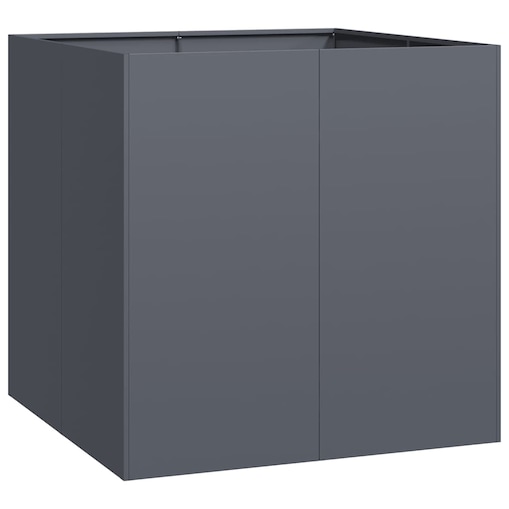 vidaXL Doniczka Antracyt 80x80x80 cm Stal