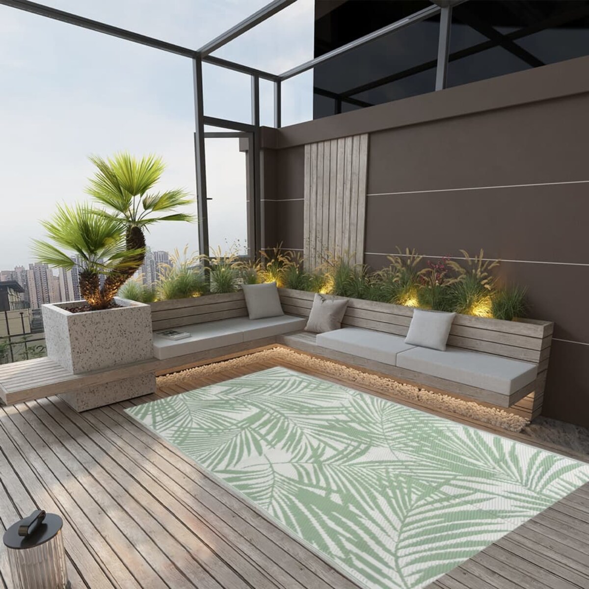 vidaXL Dywan zewnętrzny, ARAKIL zielony, 120x180 cm, PP