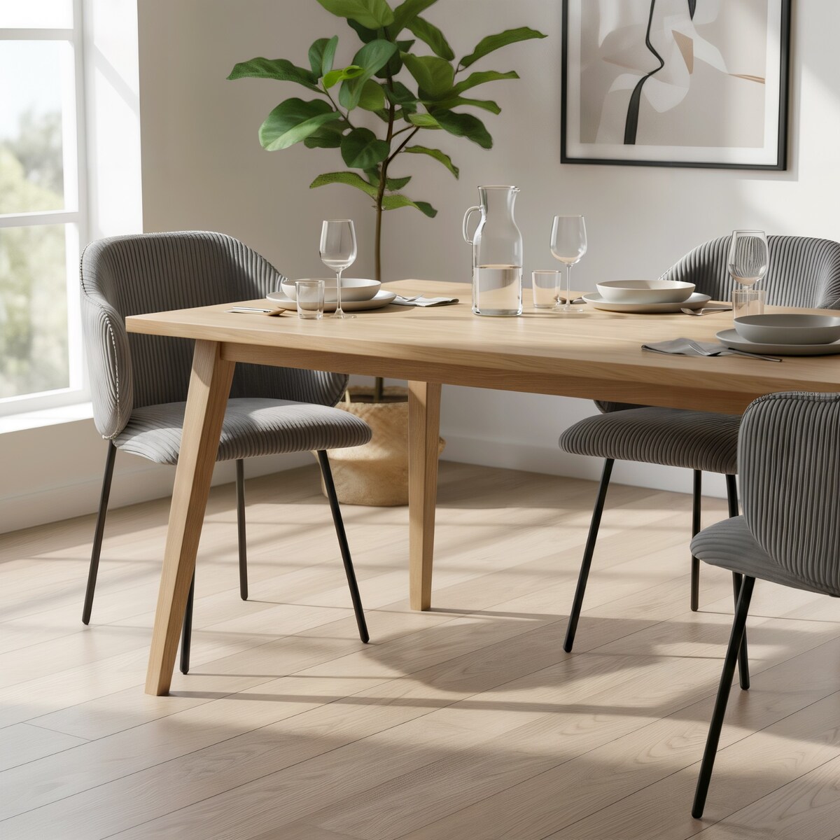 Krzesło tapicerowane AMELIA sztruks welurowe szare