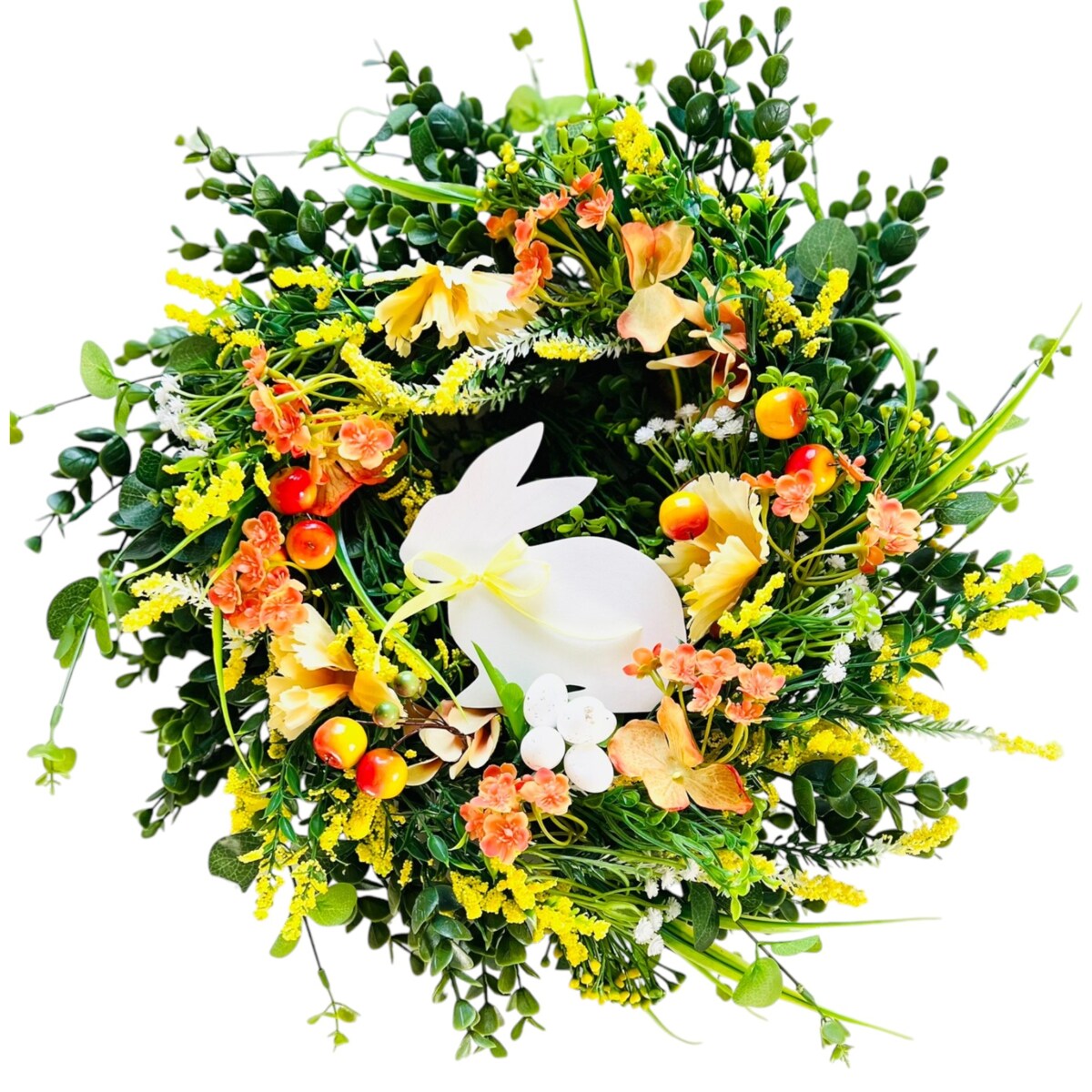 Wianek wielkanocny 45 cm stroik wiosenny XXL