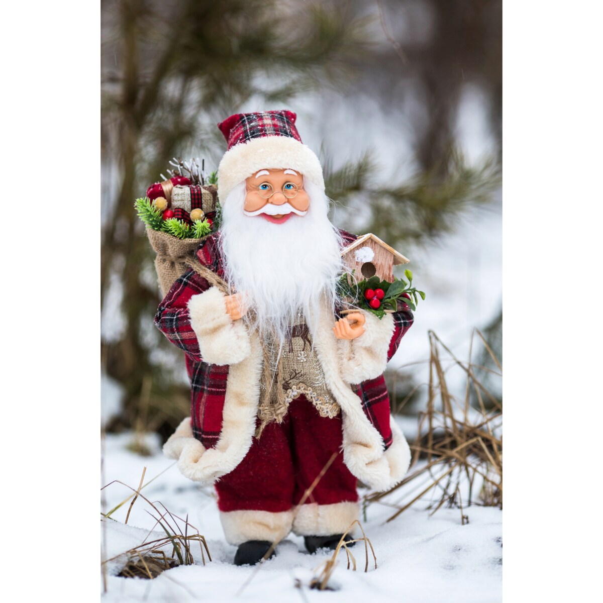 ŚWIĘTY MIKOŁAJ świąteczny figurka DUŻY skandynawsk