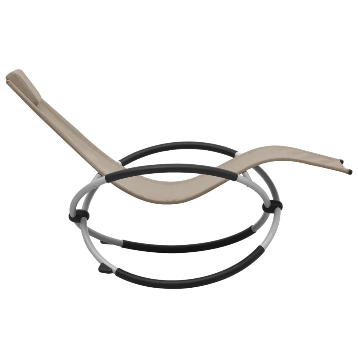 vidaXL Leżak dla dzieci, stalowy, taupe