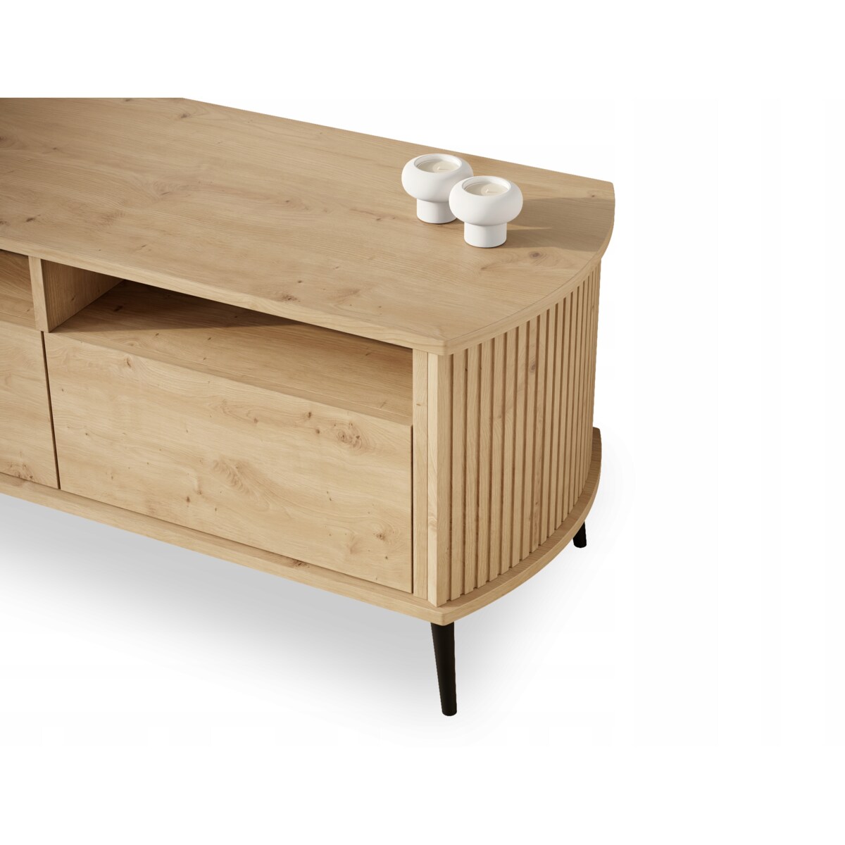 Szafka RTV 150cm Komoda Pod Telewizor DĄB ARTISAN Do Salonu PREMIUM VERLO