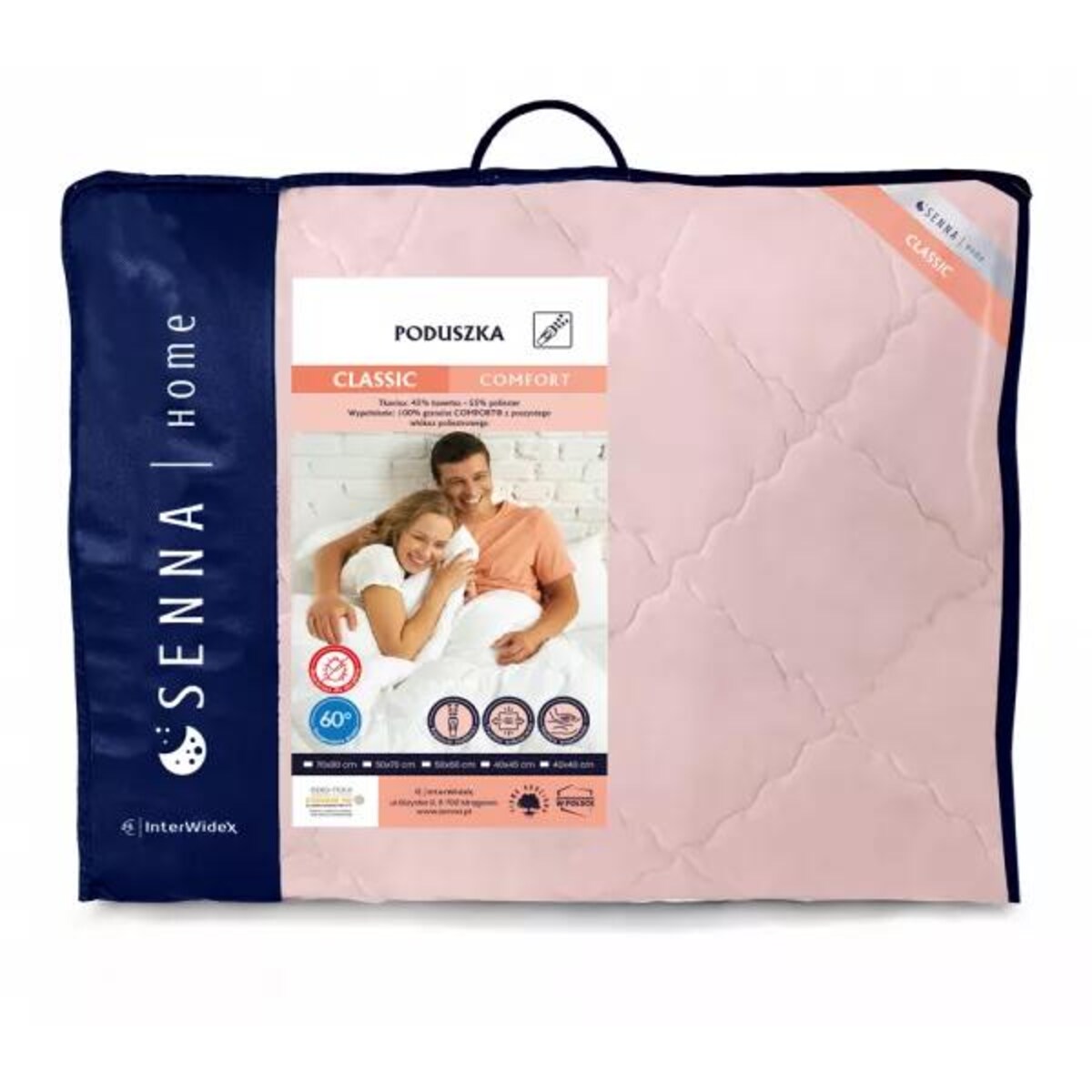 Poduszka regulowana 70x80 CLASSIC COMFORT Różowa