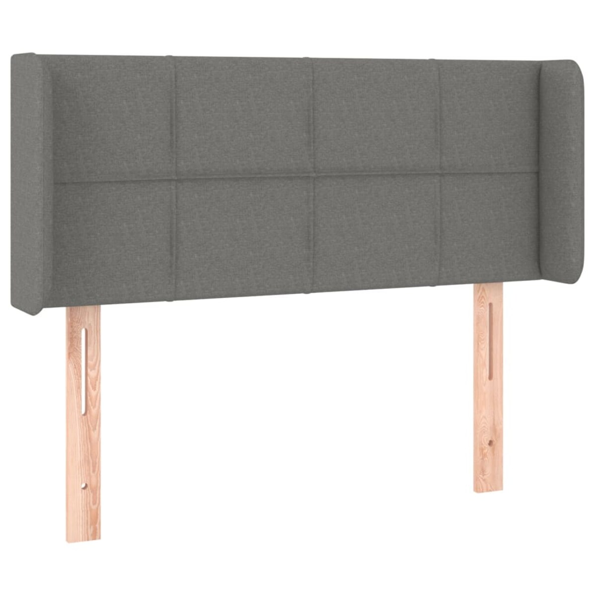 vidaXL Zagłówek uszak, ciemnoszary, 83x16x78/88 cm, tkanina