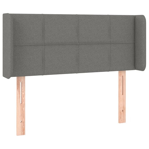 vidaXL Zagłówek uszak, ciemnoszary, 83x16x78/88 cm, tkanina