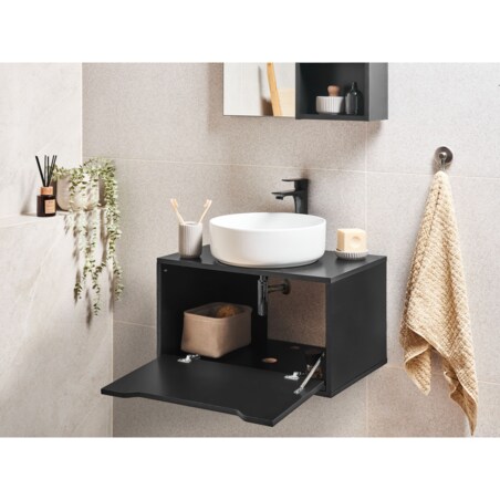 Wisząca szafka pod umywalkę PETROLINA 60 cm Czarny