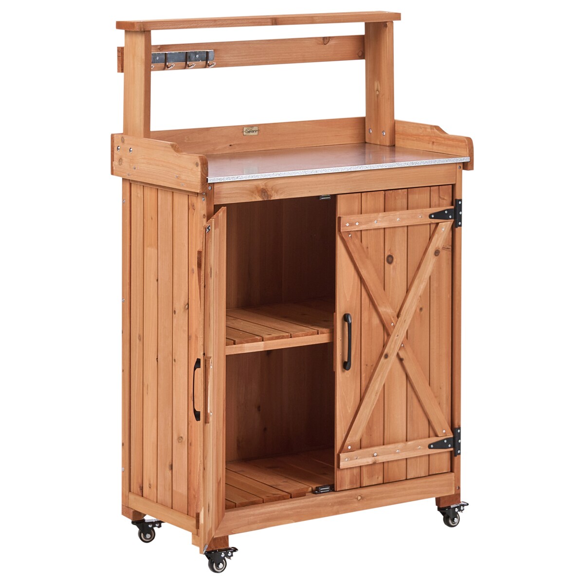 Stół ogrodniczy ALTOLIA 70 cm 119 cm Drewno jodłowe Brązowy