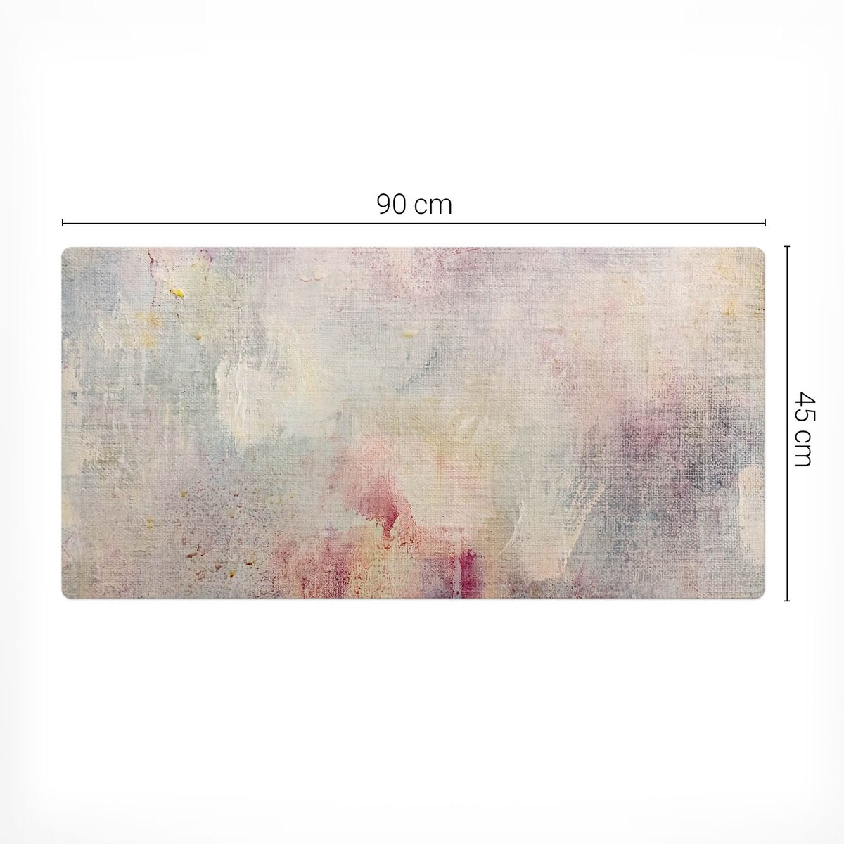 Beżowa mata na biurko Pastelowa abstrakcja, 90x45 cm