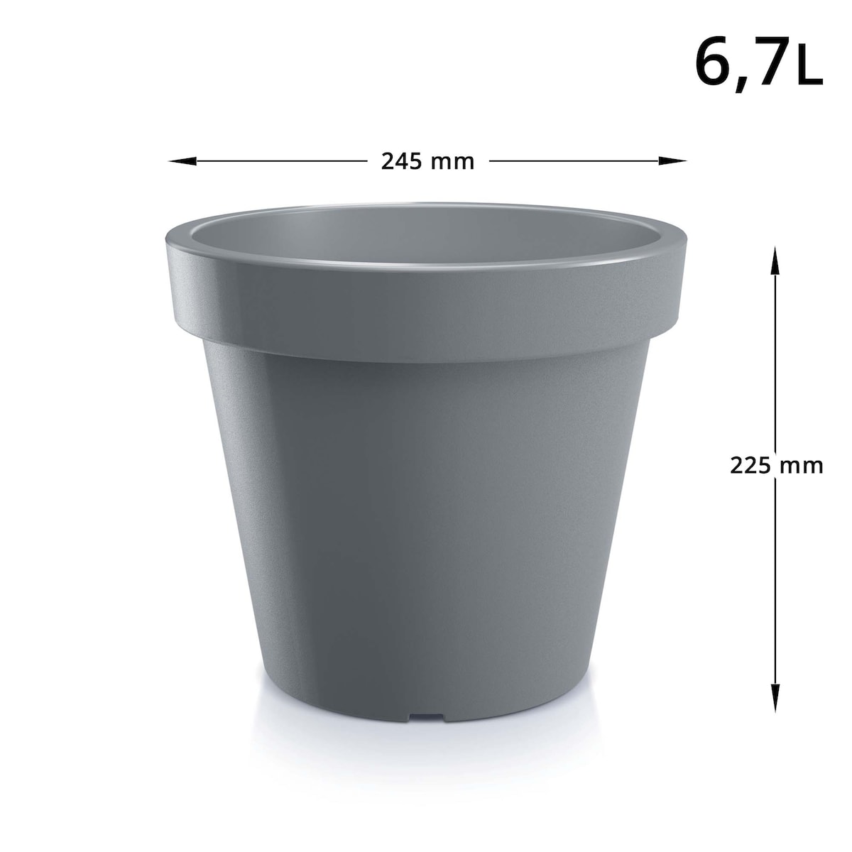Donica Ogrodowa Okrągła Doniczka Na Taras 24,5 Cm