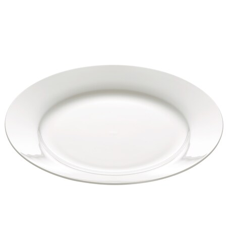 Talerz obiadowy Cashmere Round z rantem, biały, 27,5 cm