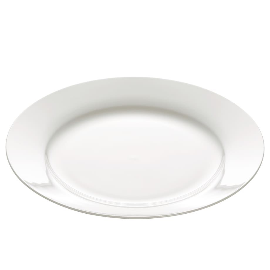Talerz obiadowy Cashmere Round z rantem, biały, 27,5 cm