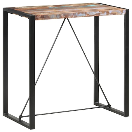 vidaXL Stolik barowy, 110x60x110 cm, lite drewno z odzysku