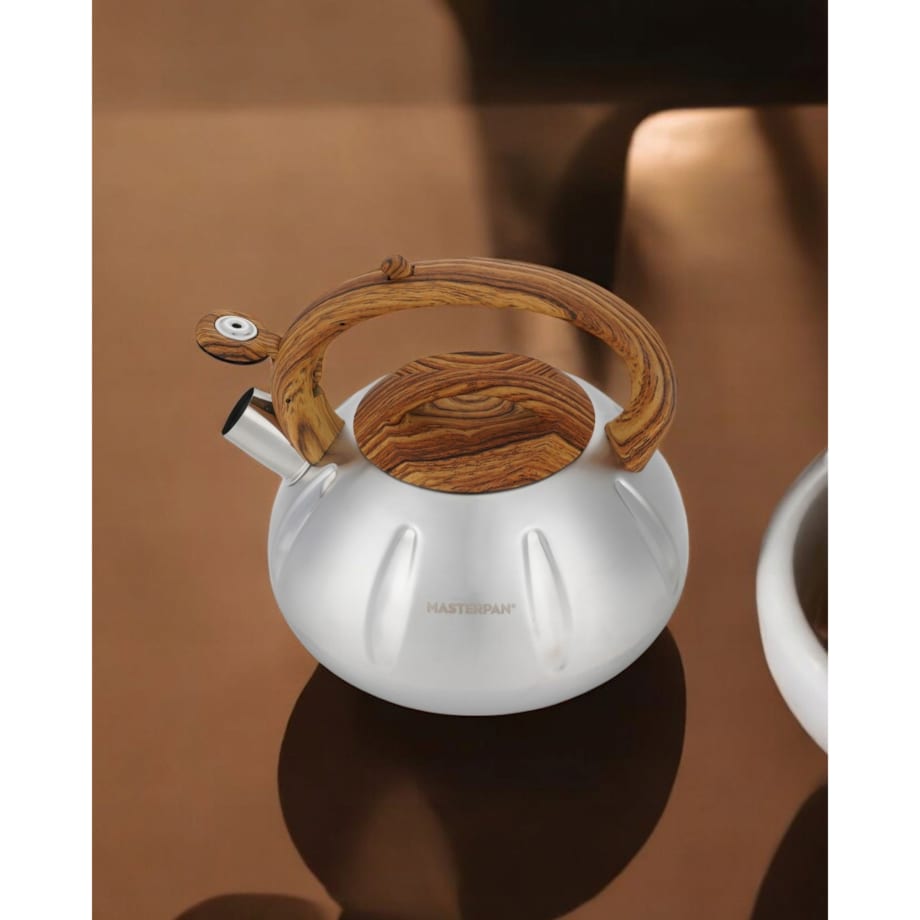 Duży Tradycyjny Czajnik Z Gwizdkiem Stali Nierdzewnej 3L Na Indukcję Gaz