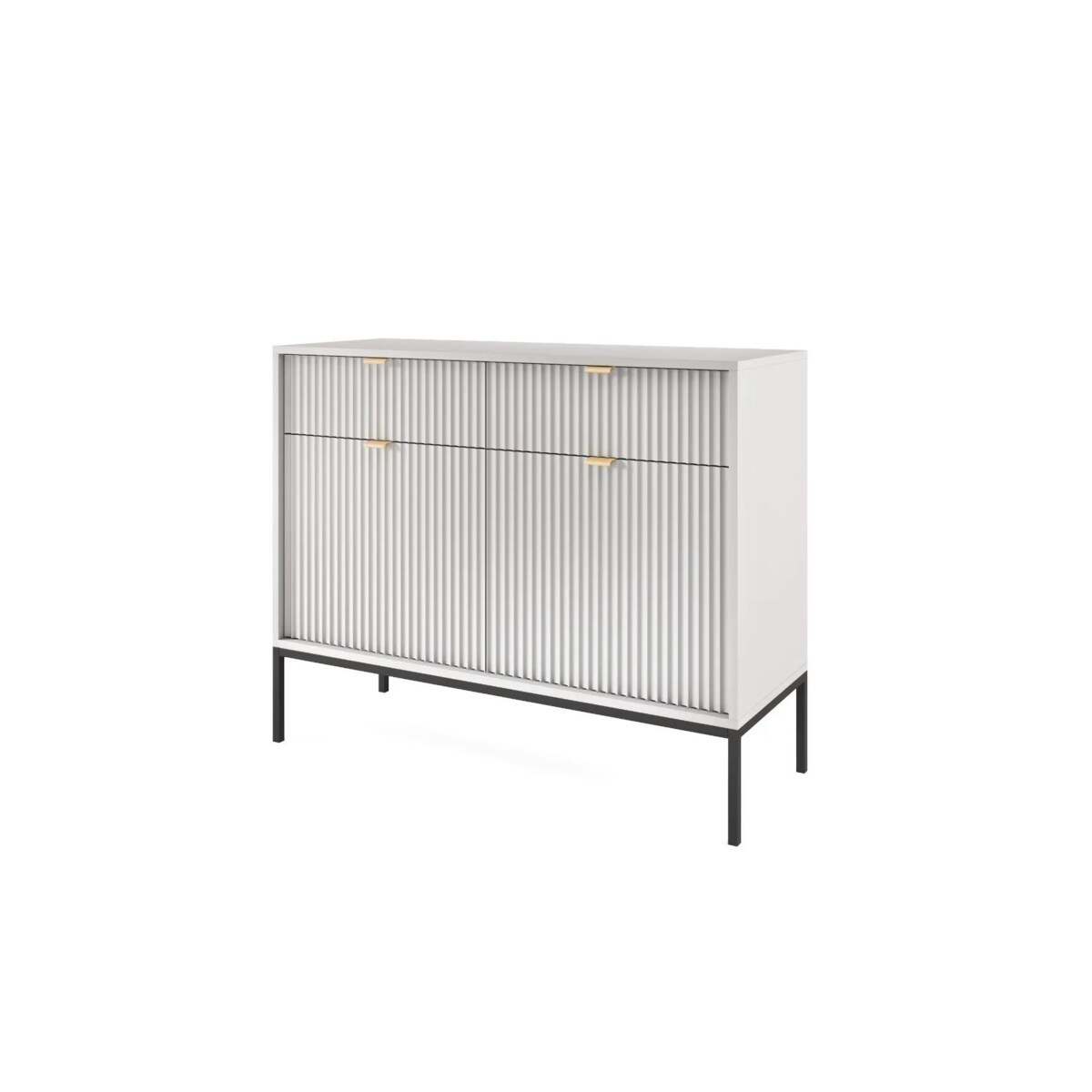 Komoda MILONA 2D2S 104 cm szara mat