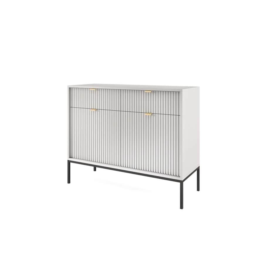 Komoda MILONA 2D2S 104 cm szara mat