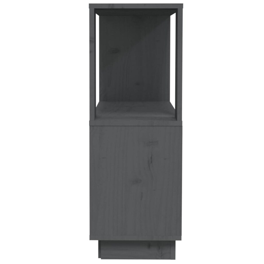 vidaXL Regał na książki/przegroda, szary, 80x25x70 cm, sosnowy