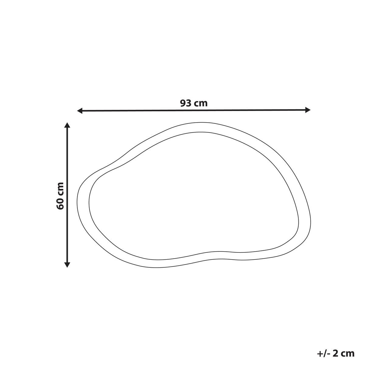 Lustro łazienkowe LED MANCEY 93 cm 60 cm Ciemnobrązowy