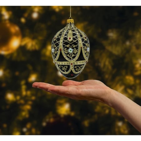 Bombka choinkowa: Ekskluzywne Jajo Faberge: czarne