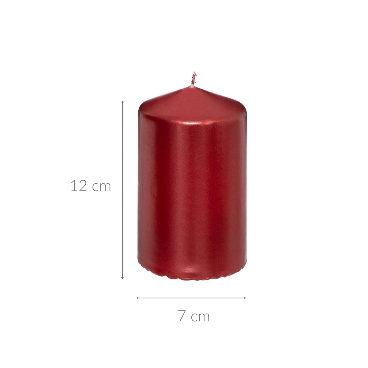Świeca walec, błyszcząca, 12 cm