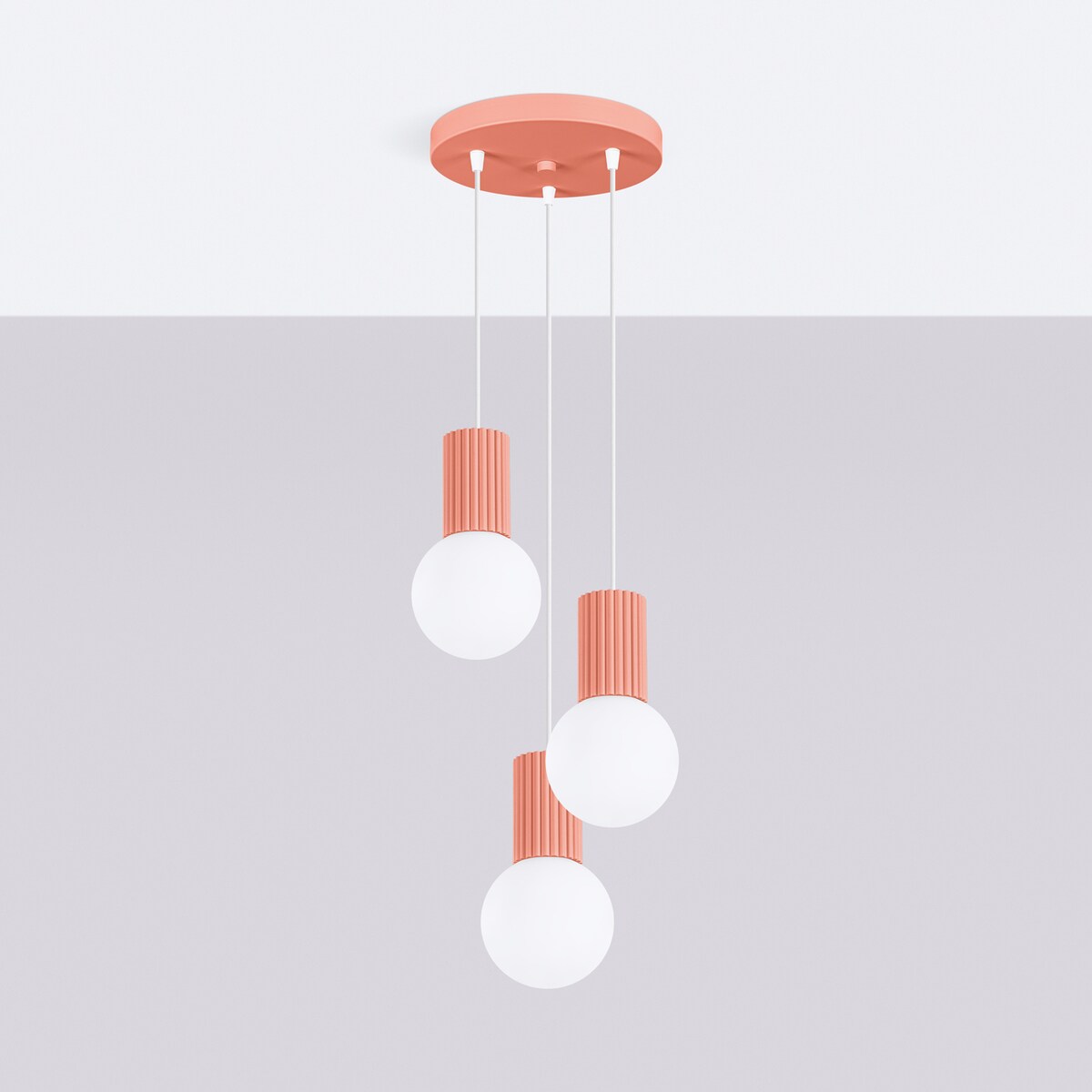 Lampa wisząca HALO 3P brzoskwiniowa