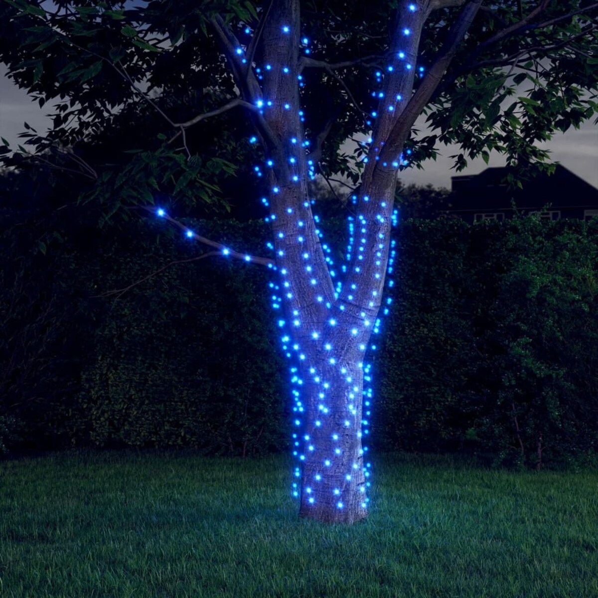 vidaXL Solarne lampki dekoracyjne, 2 szt., 2x200 LED, niebieskie