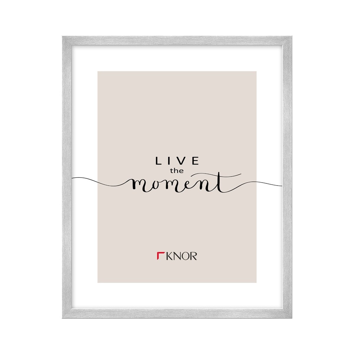Ramka srebro, 15x21 cm, ramka na zdjęcie, Knor - srebrne ramki do zdjęć i plakatów glamour