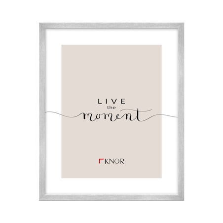 Ramka srebro, 15x21 cm, ramka na zdjęcie, Knor - srebrne ramki do zdjęć i plakatów glamour
