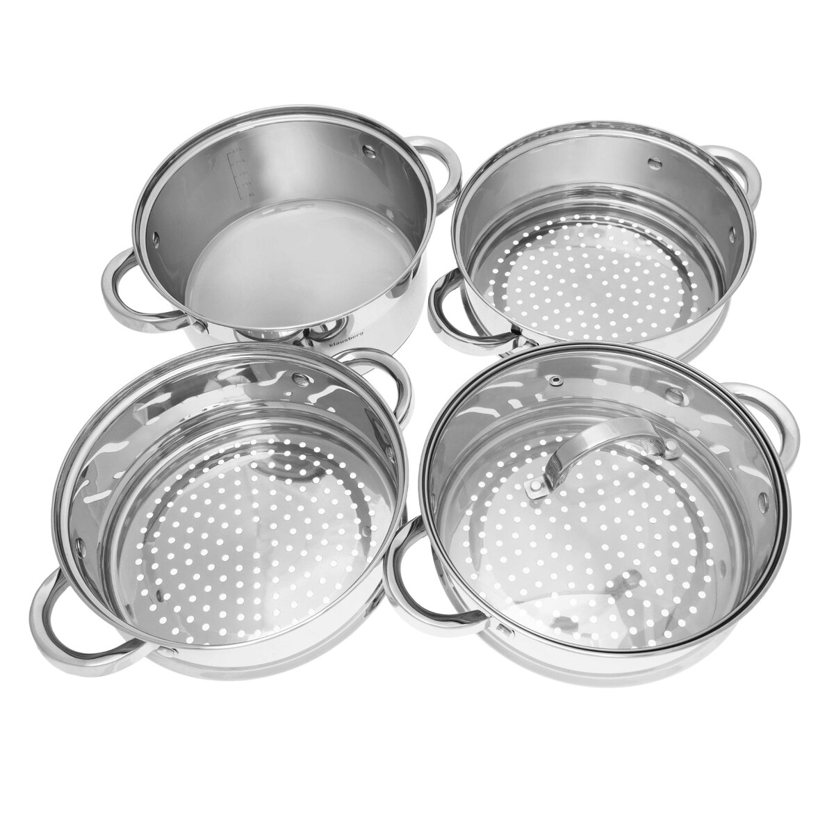 Zestaw garnków do gotowania na parze 22cm 5 ele garnki parowar KLAUSBERG