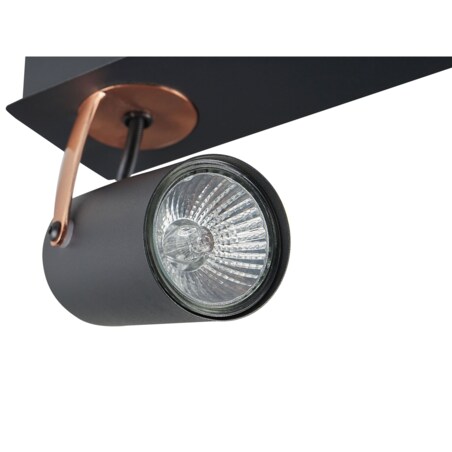 Lampa sufitowa 3-punktowa metalowa czarna KLIP