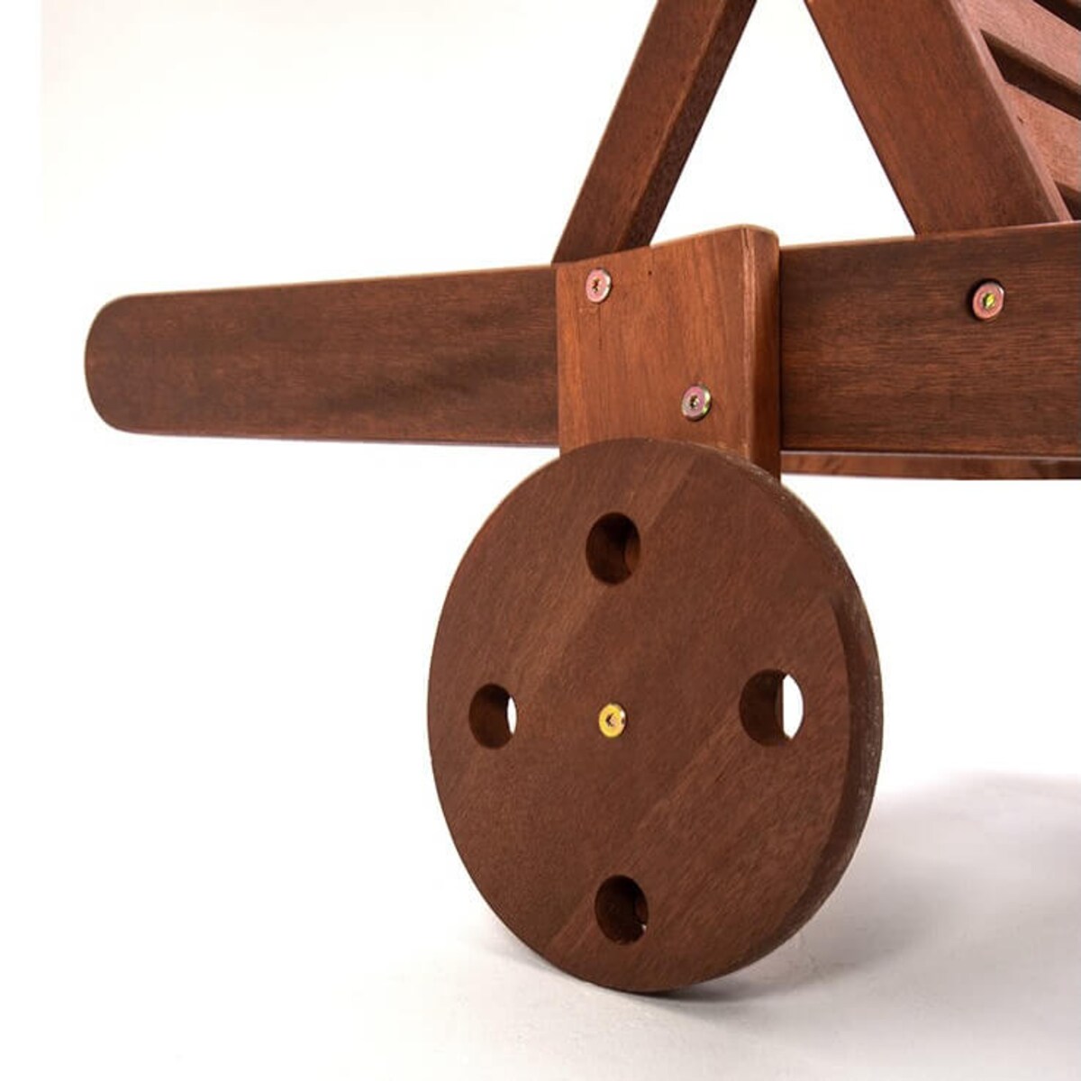 Drewniany leżak ogrodowy Azure 5900168832466 King Home na taras brązowy