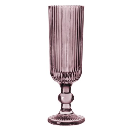 Kieliszki do szampana LINES z ryflowanego szkła, zestaw 6 sztuk, 160 ml