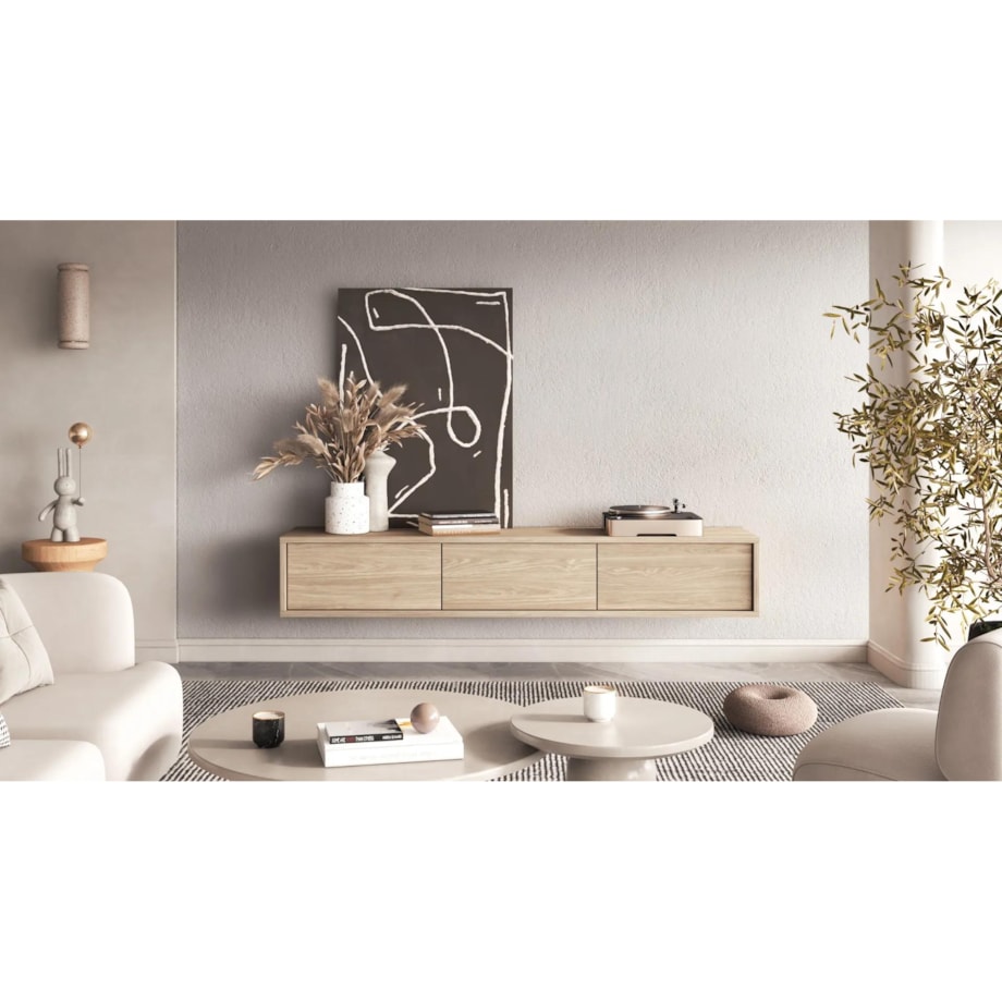 Szafka RTV FRIDA 3K 180cm dąb olejowany