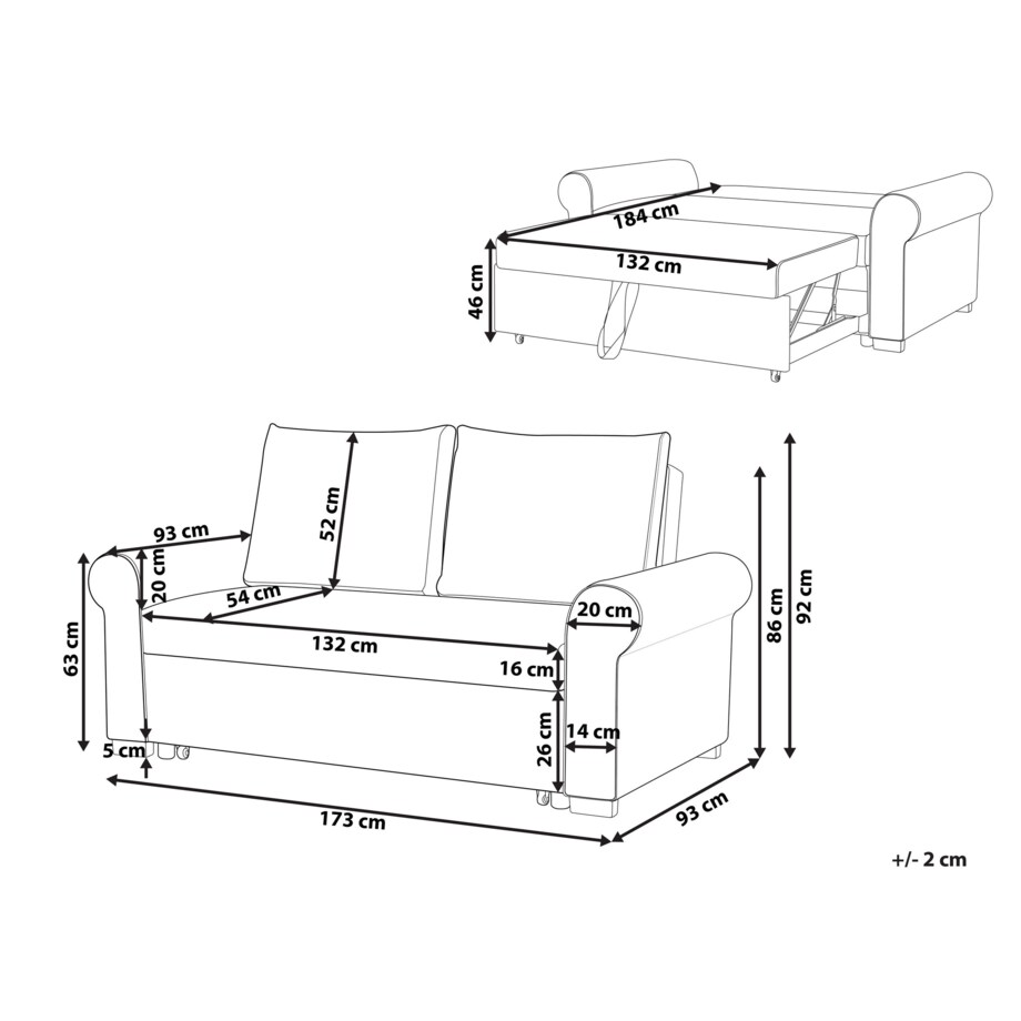 Sofa rozkładana w kwiaty jasnoszara SILDA