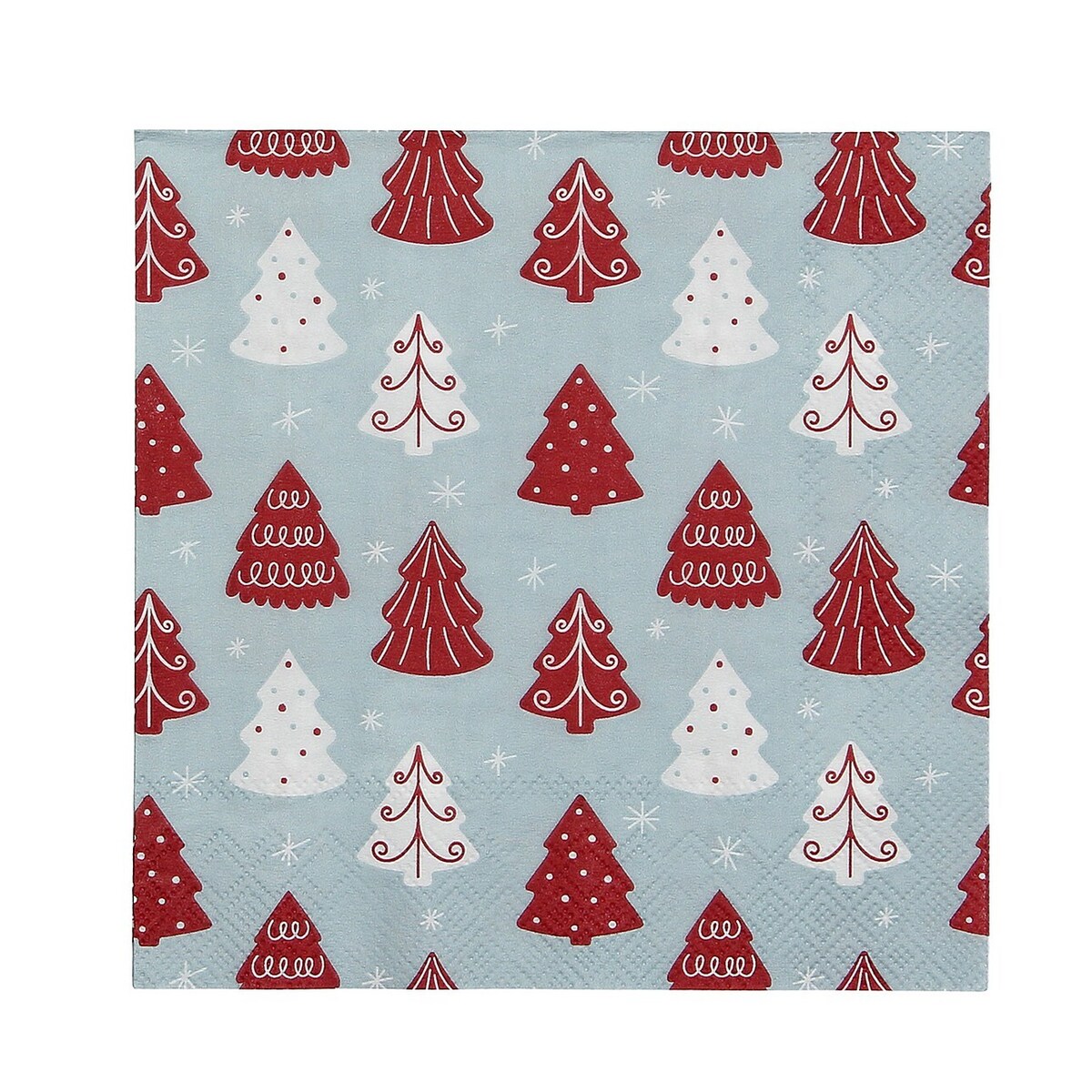 Serwetki świąteczne Winter Trees II 16x16 cm boże narodzenie, święta, świąteczne, czerwony-niebieski, 16x16x3 cm