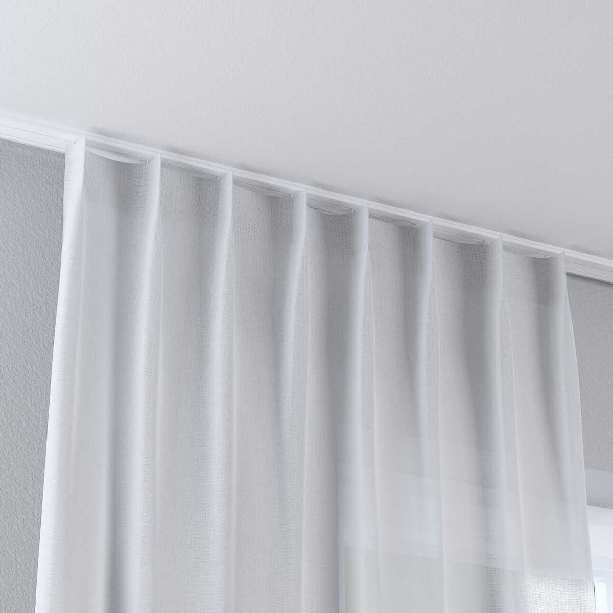 Zasłona na haczykach flex pojedynczych 130x260 prześwitujący, złamana biel