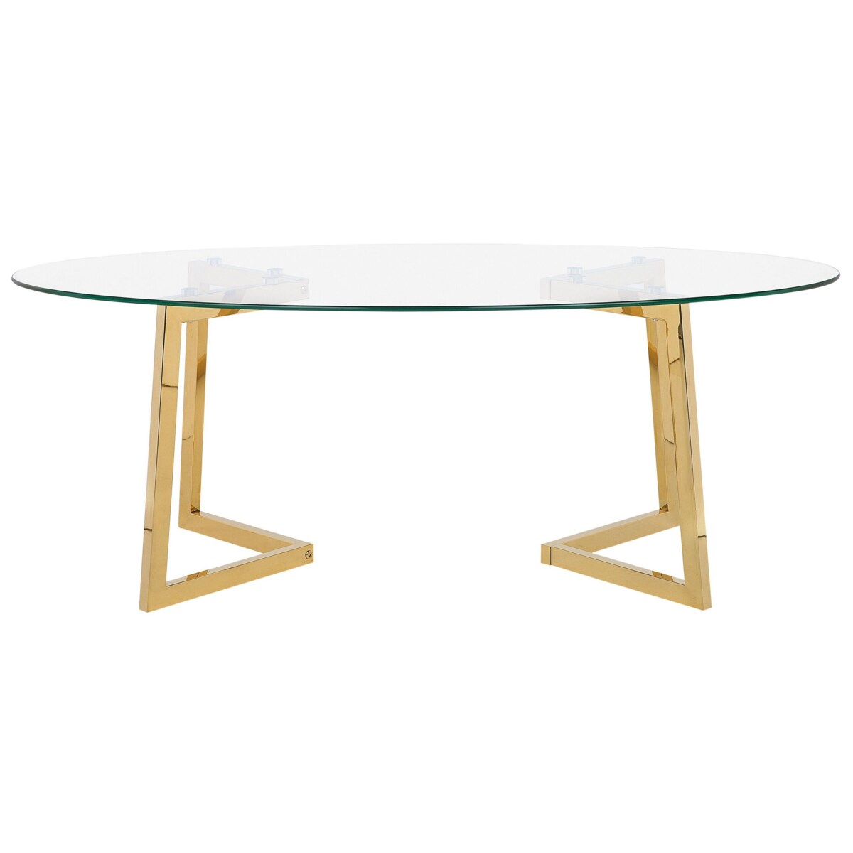 Stolik kawowy szklany złoty FRESNO